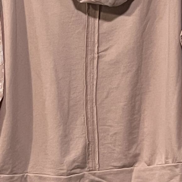 UMGEE French Terry Bandana Hoodie Women’s Size L Mixed Print Raw Seams Loose Fit - Picture 9 of 12